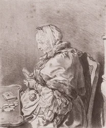 Portrait de Madame Marie Thérèse Rodet Geoffrin (1699-1777) 1746